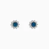 Effy Jewelry Bella Bleu 14K White Gold Blue and White Diamond Earrings 1.20 TCW | Earrings