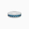 Effy Jewelry Bella Bleu 14K White Gold Blue u0026 White Diamond Ring, 0.89 TCW | Rings
