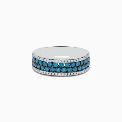 Effy Jewelry Bella Bleu 14K White Gold Blue and White Diamond Ring, 1.12 TCW | Rings