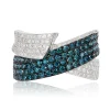 Effy Jewelry Bella Bleu 14K White Gold Blue and White Diamond Ring, 1.36 TCW | Rings