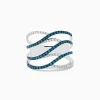 Effy Jewelry Bella Bleu 14K White Gold Blue and White Diamond Ring, 0.47 TCW | Rings