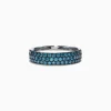 Effy Jewelry Bella Bleu 14K White Gold Blue Diamond Band Ring, 0.87 TCW | Rings