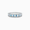 Effy Jewelry Bella Bleu 14K White Gold Blue and White Diamond Ring, 0.97 TCW | Rings