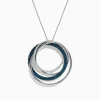 BH Multi Bella Bleu 14K White Gold Blue and White Diamond Pendant, 0.98 TCW | Necklaces & Pendants