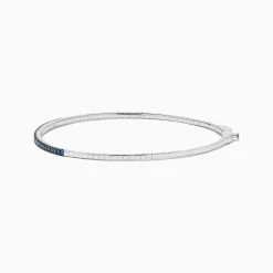 BH Multi Bella Bleu 14K White Gold Blue Diamond Bangle | Bracelets