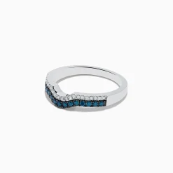 Effy Jewelry Bella Bleu 14K White Gold Blue and White Diamond Ring | Rings