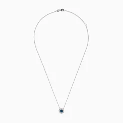 Effy Jewelry Bella Bleu 14K White Gold Blue and White Diamond Pendant 1.60 TCW | Necklaces & Pendants