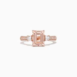 Effy Jewelry Blush 14K Rose Gold Morganite and Diamond Ring, 2.59 TCW | Rings