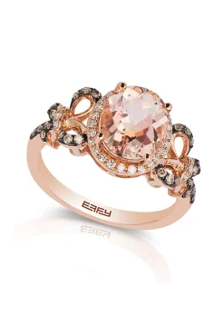 Effy Jewelry Blush 14K Rose Gold Morganite and Diamond Ring, 2.64 TCW | Rings
