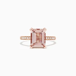 Effy Jewelry Blush 14K Rose Gold Morganite and Diamond Ring, 2.64 TCW | Rings