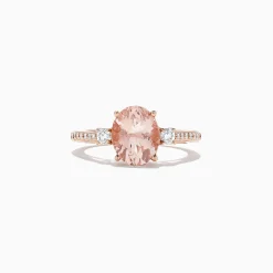 Effy Jewelry Blush 14K Rose Gold Morganite and Diamond Ring, 2.64 TCW | Rings
