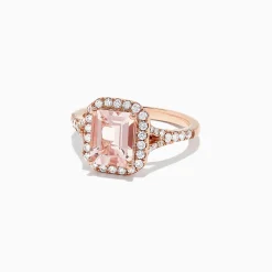 Effy Jewelry Blush 14K Rose Gold Morganite and Diamond Ring, 2.70 TCW | Rings
