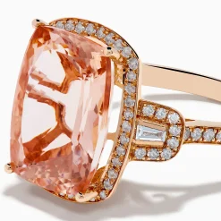 Effy Jewelry Blush 14K Rose Gold Morganite and Diamond Cocktail Ring | Rings
