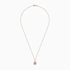 BH Multi Blush 14K Rose Gold Morganite and Diamond Pendant, 1.75 TCW | Necklaces & Pendants