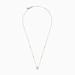 Effy Jewelry Blush 14K Rose Gold Morganite and Diamond Necklace, 1.16 TCW | Necklaces & Pendants