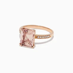Effy Jewelry Blush 14K Rose Gold Morganite and Diamond Ring, 2.64 TCW | Rings