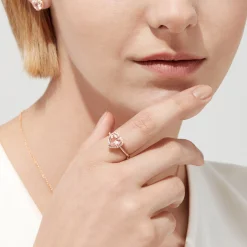 Effy Jewelry Blush 14K Rose Gold Morganite and Diamond Heart Ring, 1.93 TCW | Rings
