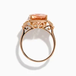 Effy Jewelry Blush 14K Rose Gold Morganite and Diamond Cocktail Ring | Rings