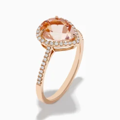Effy Jewelry Blush 14K Rose Gold Morganite and Diamond Ring | Rings