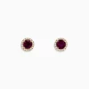 BH Multi Bordeaux 14K Gold Rhodolite Garnet and Diamond Earrings, 1.22 TCW | Earrings