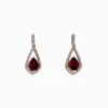 BH Multi Bordeaux 14K Rose Gold Rhodolite Garnet and Diamond Earrings, 2.79 TCW | Earrings