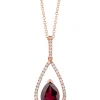 Effy Jewelry Bordeaux 14K Rose Gold Rhodolite Garnet and Diamond Pendant, 1.46 TCW | Necklaces & Pendants