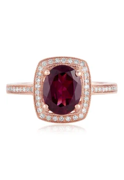 Effy Jewelry Bordeaux 14K Rose Gold Rhodolite Garnet and Diamond Ring, 2.48 TCW | Rings