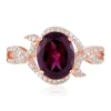 Effy Jewelry Bordeaux 14K Rose Gold Rhodolite Garnet and Diamond Ring, 3.11 TCW | Rings