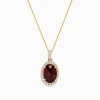 BH Multi Bordeaux 14K Yellow Gold Garnet and Diamond Pendant, 8.45 TCW | Necklaces & Pendants