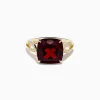 Effy Jewelry Bordeaux 14K Yellow Gold Garnet and Diamond Ring | Rings