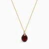 BH Multi Bordeaux 14K Yellow Gold Garnet and Diamond Pendant, 4.68 TCW | Necklaces & Pendants