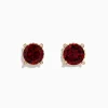 BH Multi Bordeaux 14K Yellow Gold Garnet and Diamond Earrings, 11.32 TCW | Earrings