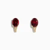 BH Multi Bordeaux 14K Yellow Gold Garnet and Diamond Earrings, 4.77 TCW | Earrings