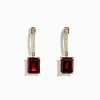 BH Multi Bordeaux 14K Yellow Gold Garnet and Diamond Earrings, 6.04 TCW | Earrings