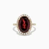 BH Multi Bordeaux 14K Yellow Gold Garnet and Diamond Cocktail Ring, 7.78 TCW | Rings