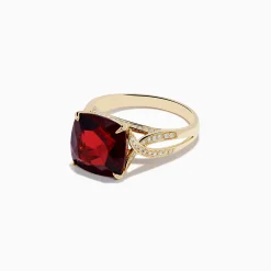 Effy Jewelry Bordeaux 14K Yellow Gold Garnet and Diamond Ring | Rings