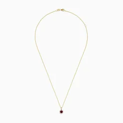 BH Multi Bordeaux 14K Yellow Gold Garnet and Diamond Pendant, 0.61 TCW | Necklaces & Pendants