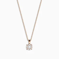 Effy Jewelry Bouquet 14K Rose Gold Diamond Cluster Pendant, 0.47 TCW | Necklaces & Pendants