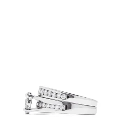 Effy Jewelry Bouquet 14K White Gold Channel Set Diamond Engagement u0026 Wedding Ring Set, 1.48 TCW | Rings