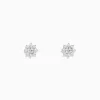 BH Multi Bouquet 14K White Gold Diamond Flower Stud Earrings, 0.61 TCW | Earrings