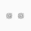Effy Jewelry Bouquet 14K White Gold Diamond Cluster Stud Earrings 0.96 TCW | Earrings