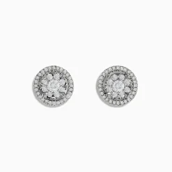 Effy Jewelry Bouquet 14k White Gold Diamond Cluster Stud Earrings 0.99 TCW | Earrings