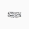 Effy Jewelry Bouquet 14K White Gold Diamond Crossover Cluster Ring, 0.39 TCW | Rings