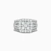 BH Multi Bouquet 14K White Gold Diamond Ring Set | Rings