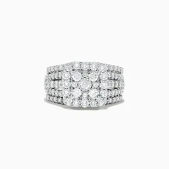 BH Multi Bouquet 14K White Gold Diamond Ring Set | Rings