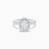 Effy Jewelry Bouquet 14K White Gold Diamond Cluster Ring | Rings