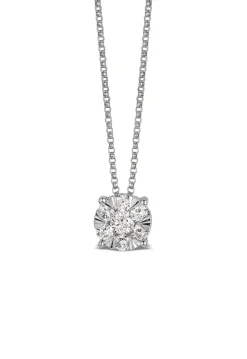 Effy Jewelry Bouquet 14K White Gold Diamond Cluster Pendant, 0.57 TCW | Necklaces & Pendants