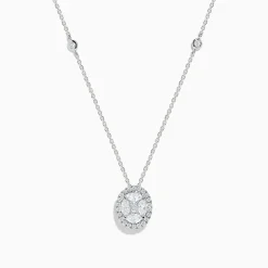 Effy Jewelry Bouquet 14K White Gold Diamond Stationary Pendant | Necklaces & Pendants