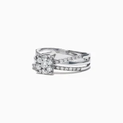 Effy Jewelry Bouquet 14K White Gold Diamond Crossover Cluster Ring, 0.39 TCW | Rings