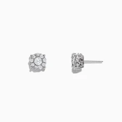Effy Jewelry Bouquet 14K White Gold Diamond Cluster Stud Earrings, 0.93 TCW | Earrings